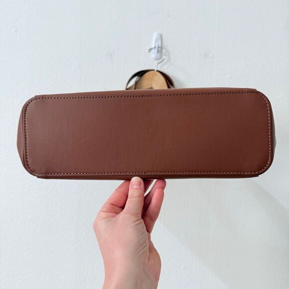 Everlane Day Magazine Italian Leather Tote in Cognac North South Brown - Picture 4 of 8